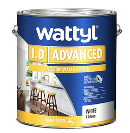 Wattyl I.D Advanced Satin White 4L