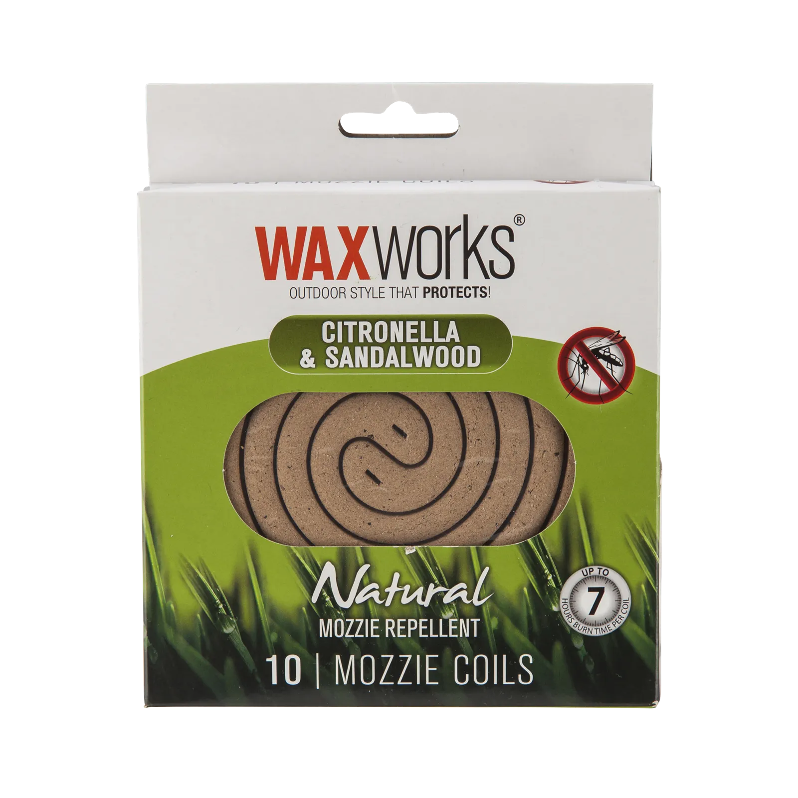 Waxworks Citronella & Sandalwood Mosquito Repellent Coils - 10 Pack