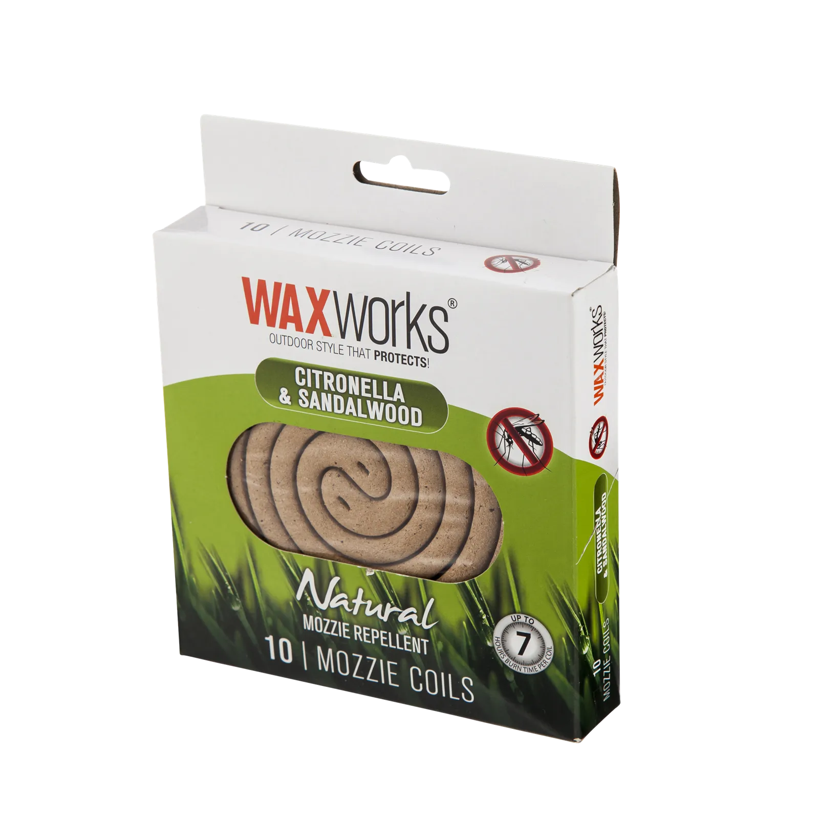 Waxworks Citronella & Sandalwood Mosquito Repellent Coils - 10 Pack