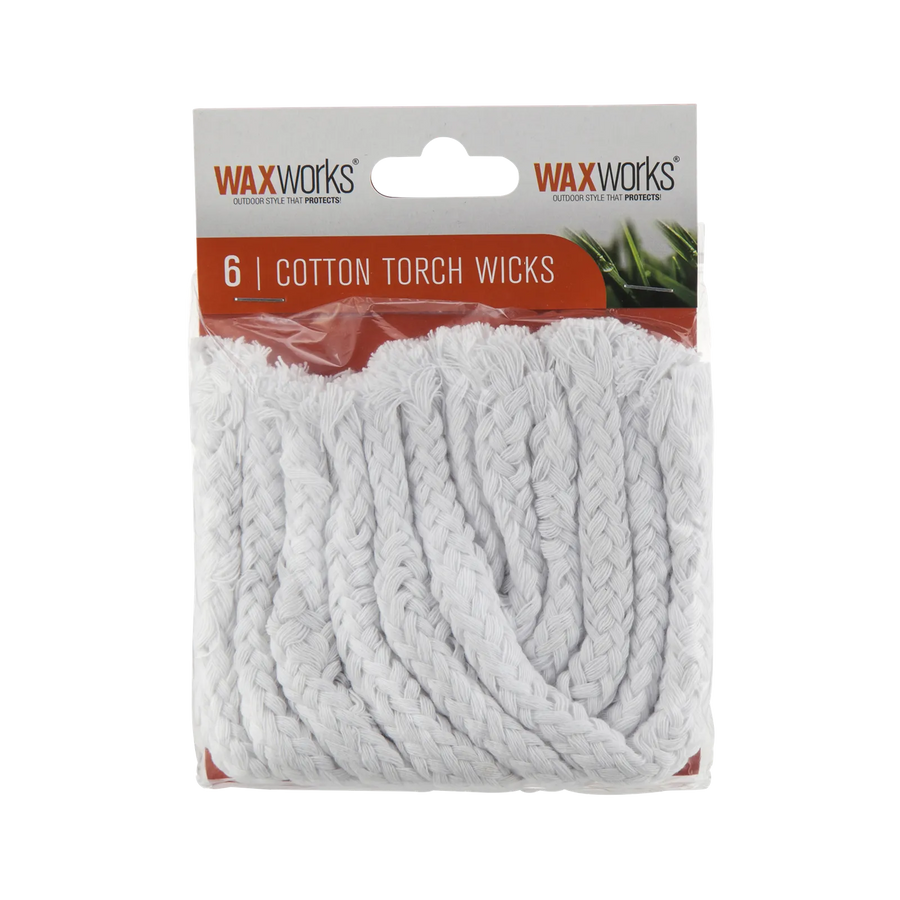 Waxworks Cotton Torch Wicks - 6 Pack