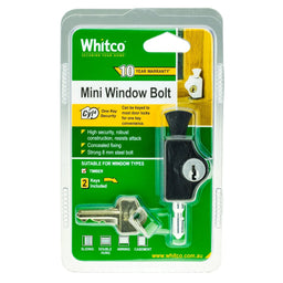 Whitco Black CYL4 Mini Bolt Lock