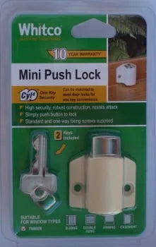 Whitco Lock Window Mini Push Primrose