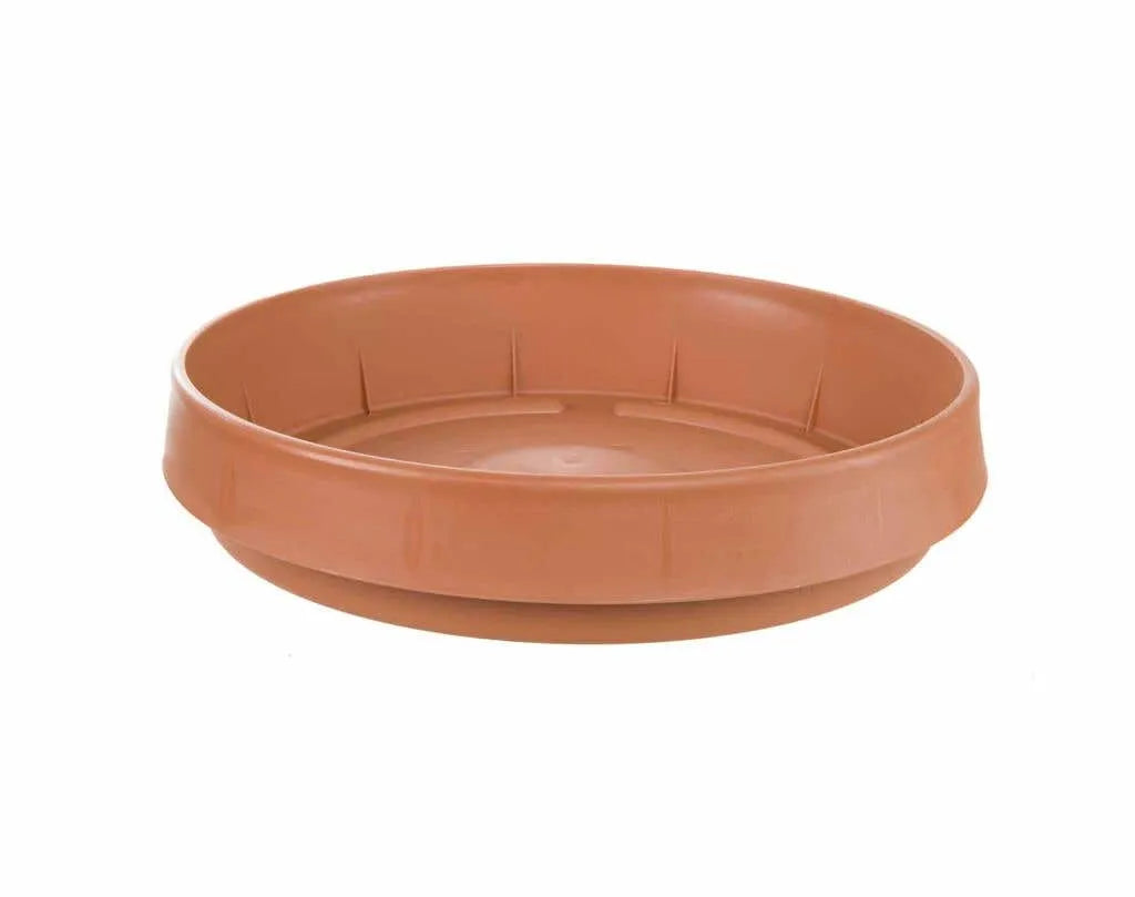 Yates Tuscan Round Plastic Saucer Terracotta 400mm