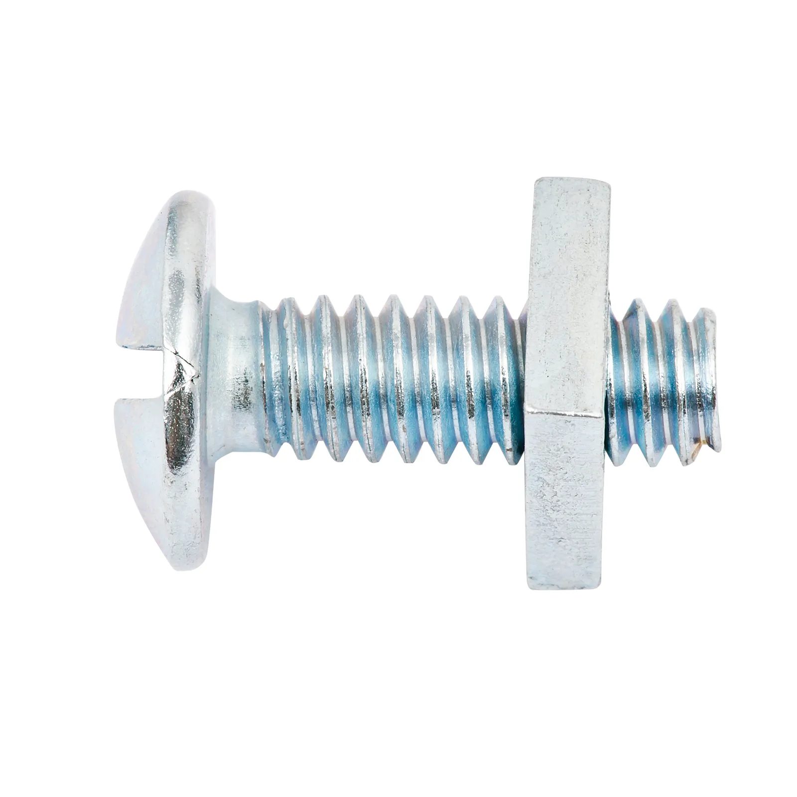 Zenith 1/4" x 25mm ZP Mushroom Head Bolt & Nut - 12 Pack