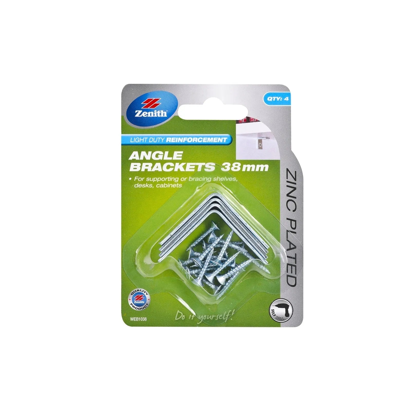 Zenith 38mm ZP Angle Brackets - 4 Pack