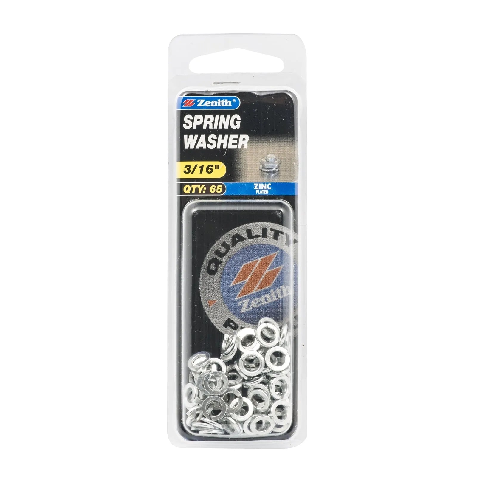 Zenith 3/16" ZP Spring Washer - 65 Pack
