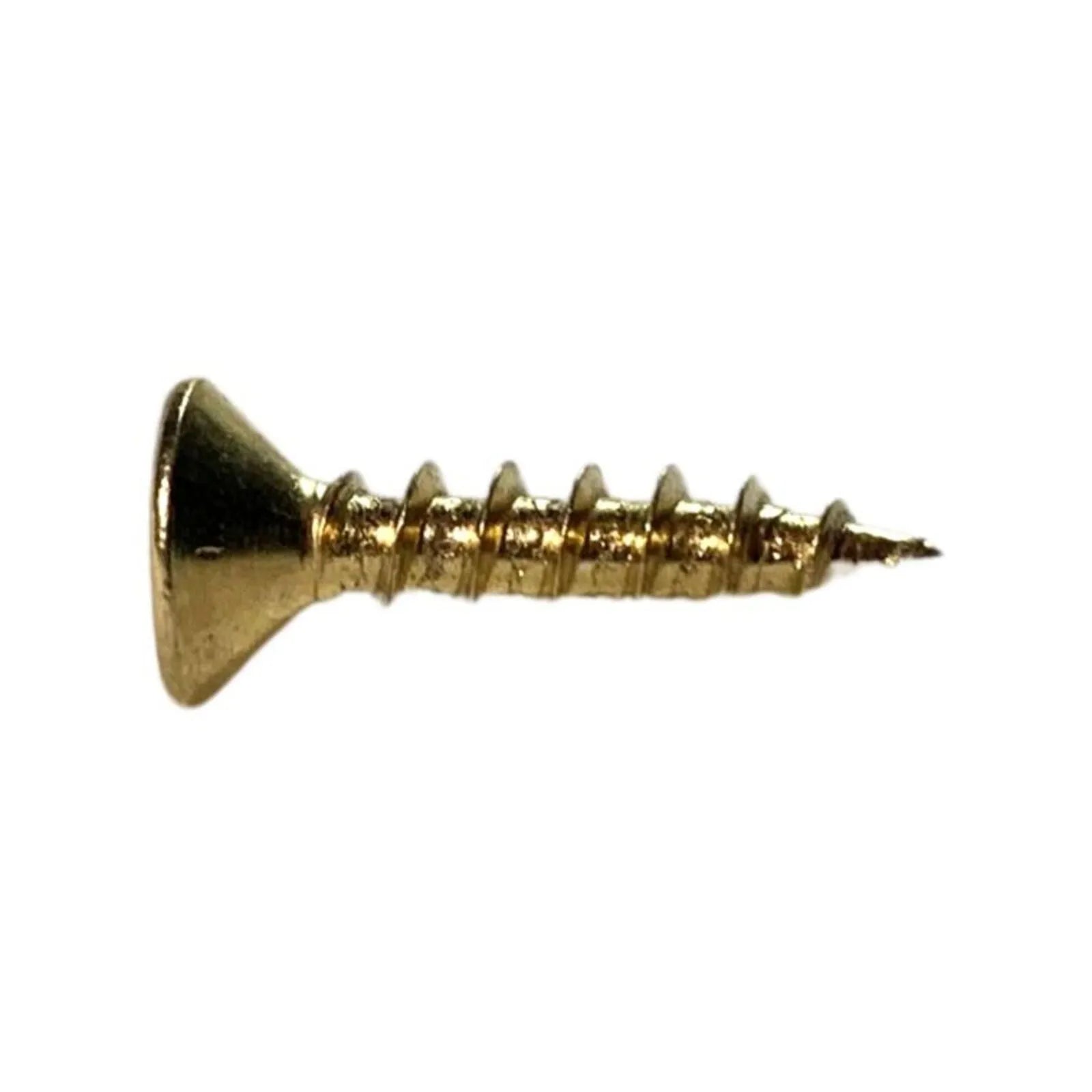 Zenith 6G x 16mm Brass Plated Hinge-Long Threads Countersunk Head Timber Screws - 40 Pack