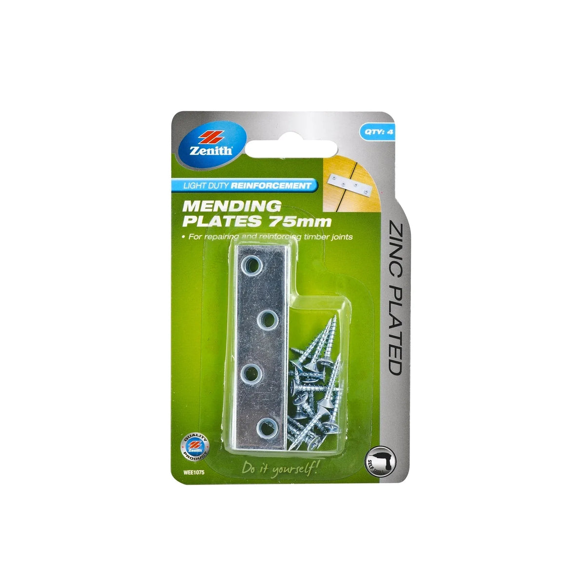 Zenith 75mm ZP Mending Plates - 4 Pack