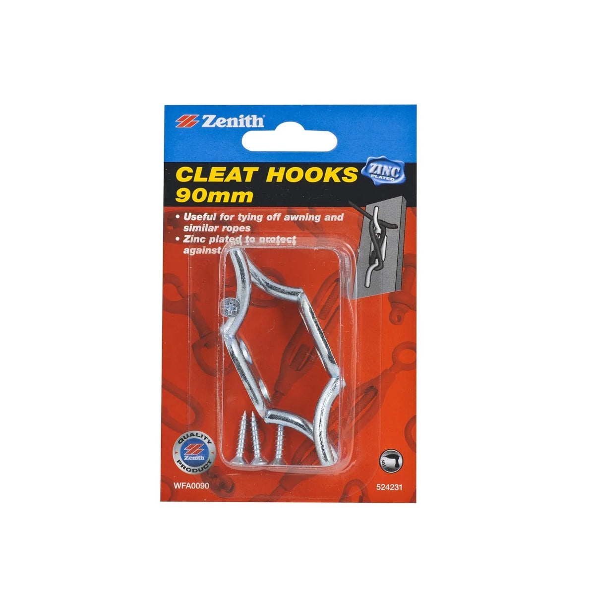 Zenith 90mm ZP Cleat Hooks - 2 Pack