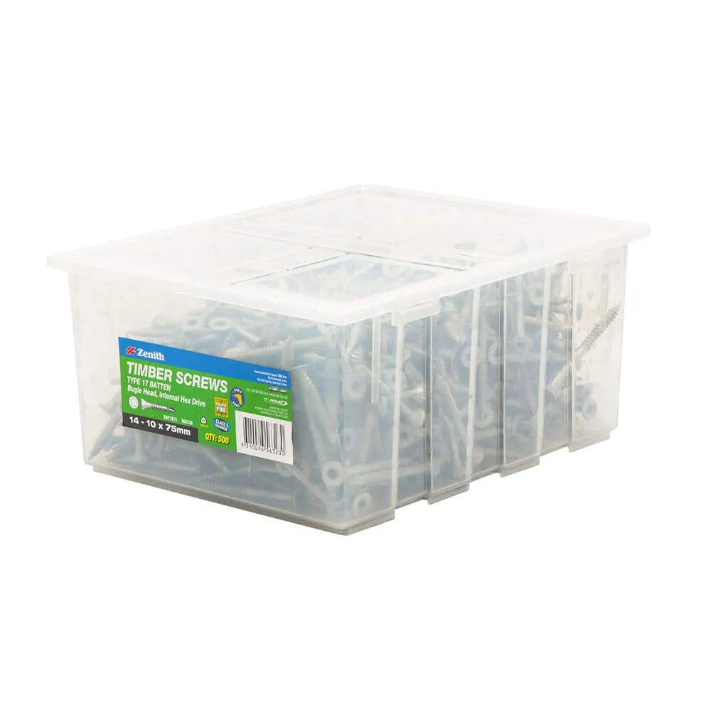 Zenith Bugle Batten Screws Galv 14G x 75mm - 500 Pack
