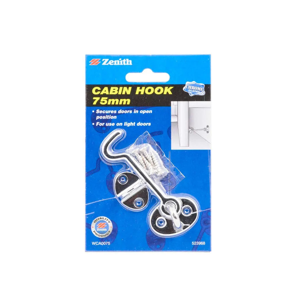 Zenith Cabin Hook Chrome Plated 75mm