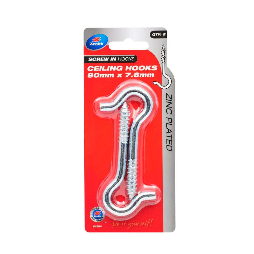 Zenith Ceiling Hook ZP 90 x 6mm - 2 Pack