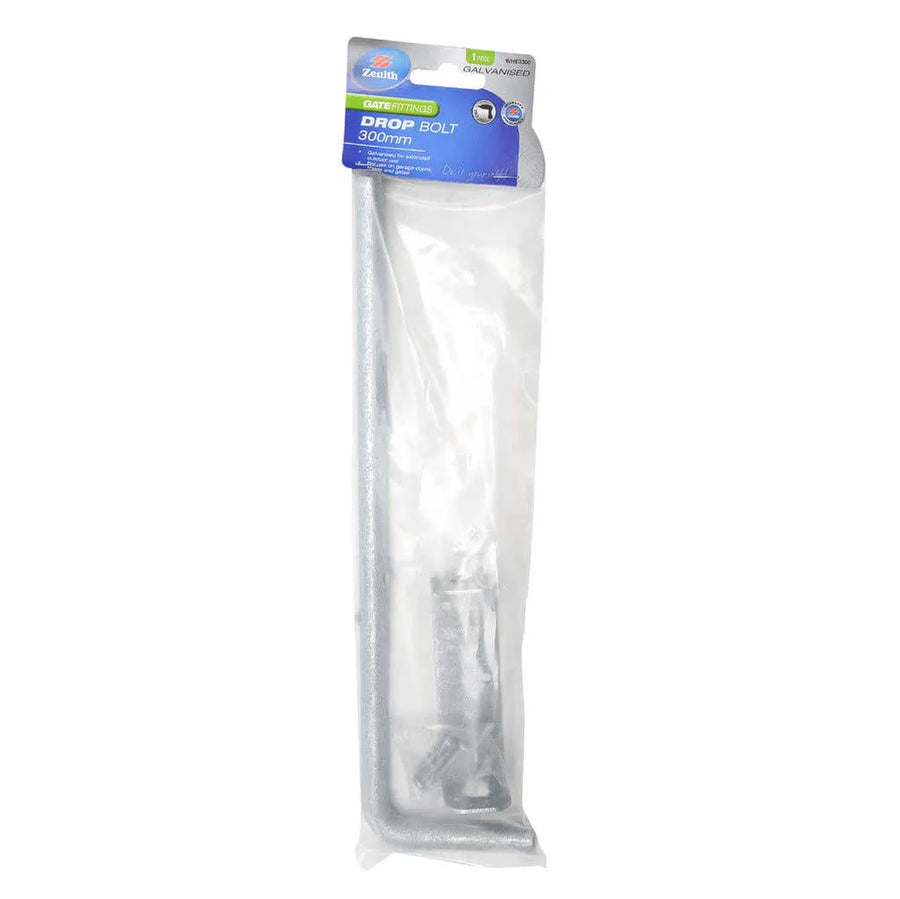 Zenith Drop Bolt Galv 300mm - 1 Pack