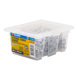 Zenith External Timber Screws Galv 8G x 25mm - 500 Pack
