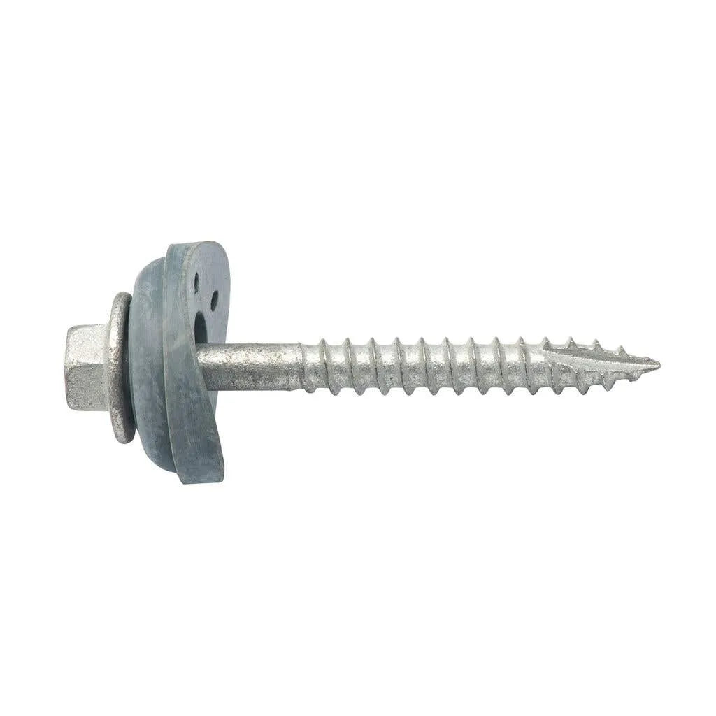 Zenith Galv Hex Head Roofing Screws With Seal 11g x 50mm - 250 Pack