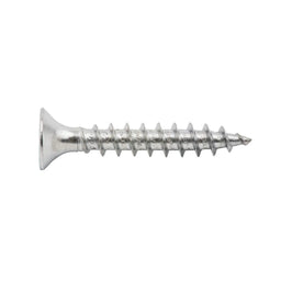Zenith Hinge Screws Satin Chrome 10g x 30mm - 100 Pack