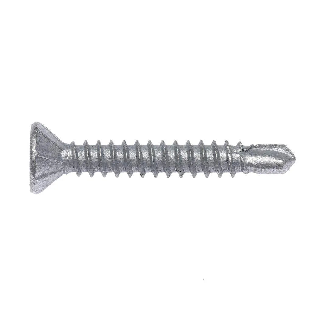 Zenith Metal Screws Countersunk Ribbed Head Galv 8G x 30mm - 100 Pack