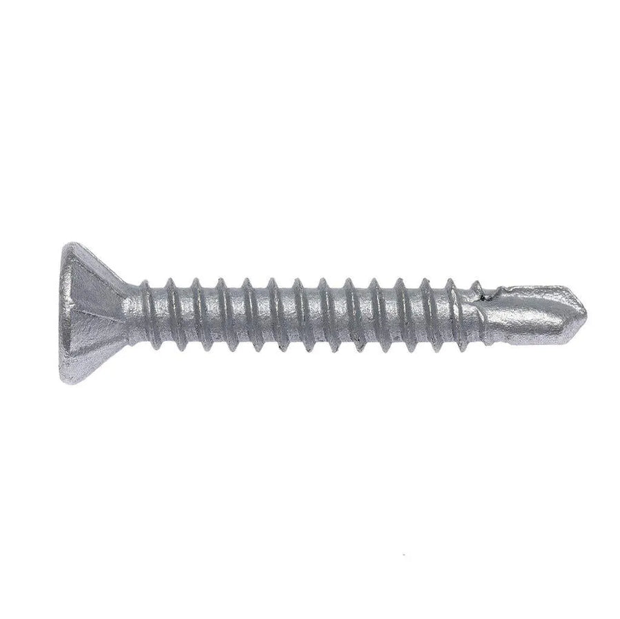 Zenith Metal Screws Countersunk Ribbed Head Galv 8G x 30mm - 100 Pack