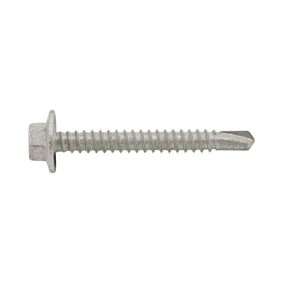 Zenith Metal Screws Hex Head Galv 12G x 45mm - 50 Pack