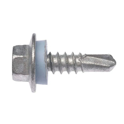 Zenith Metal Screws Hex Head with Seal Galv 12G x 20mm - 100 Pack