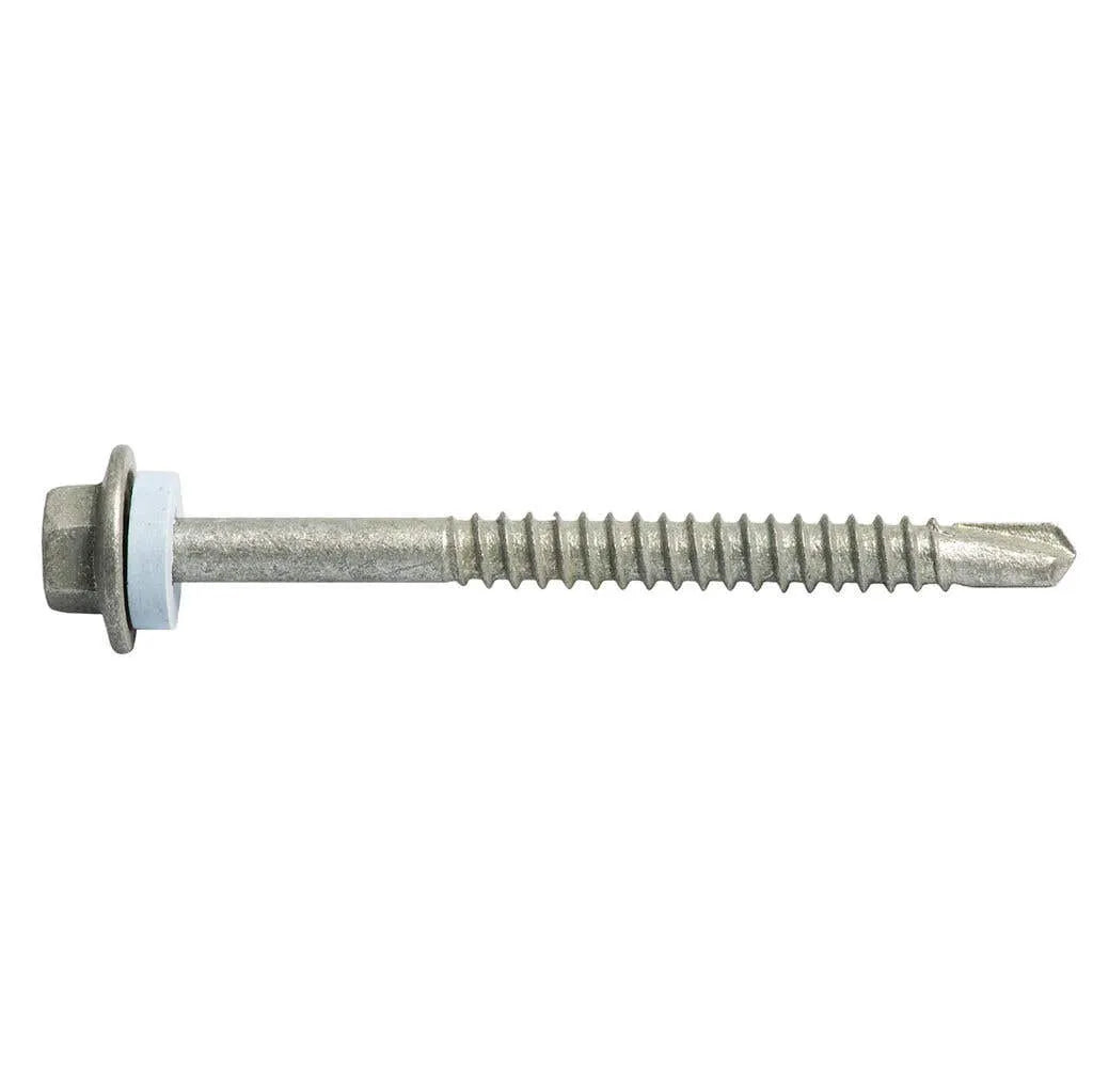 Zenith Metal Screws Hex Head with Seal Galv 12G x 65mm - 50 Pack