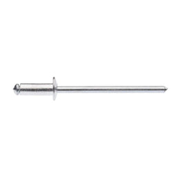 Zenith Rivet Open Aluminium 1/8"Dia - 3/16" Grip - 25 Pack