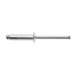 Zenith Rivet Open Aluminium 3/16"Dia - 1/2" Grip - 75 Pack