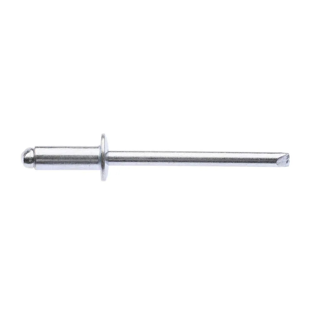Zenith Rivet Open Steel 5/32"Dia - 1/4" Grip - 100 Pack