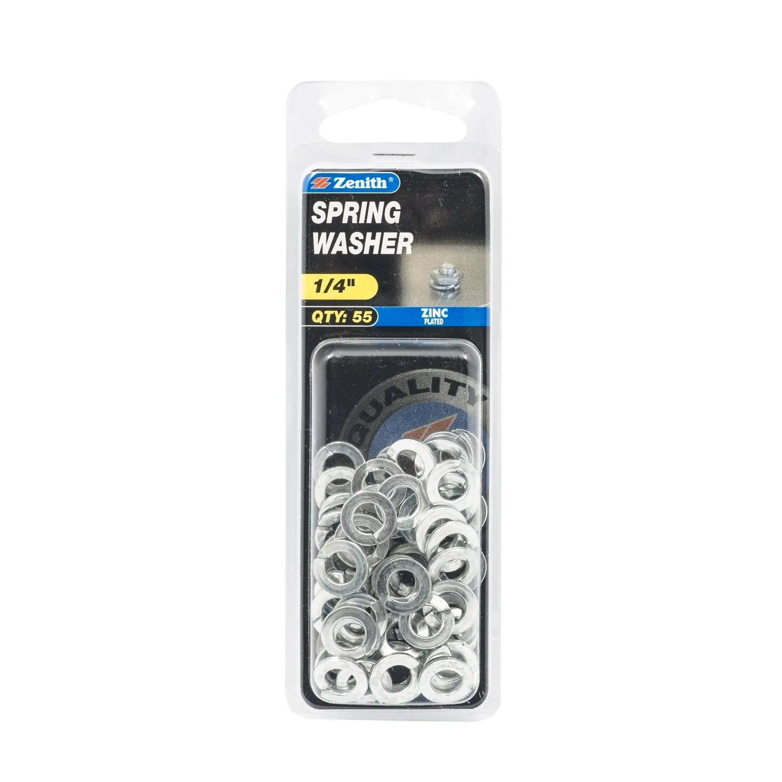 Zenith Spring Washer ZP 1/4" - 55 Pack
