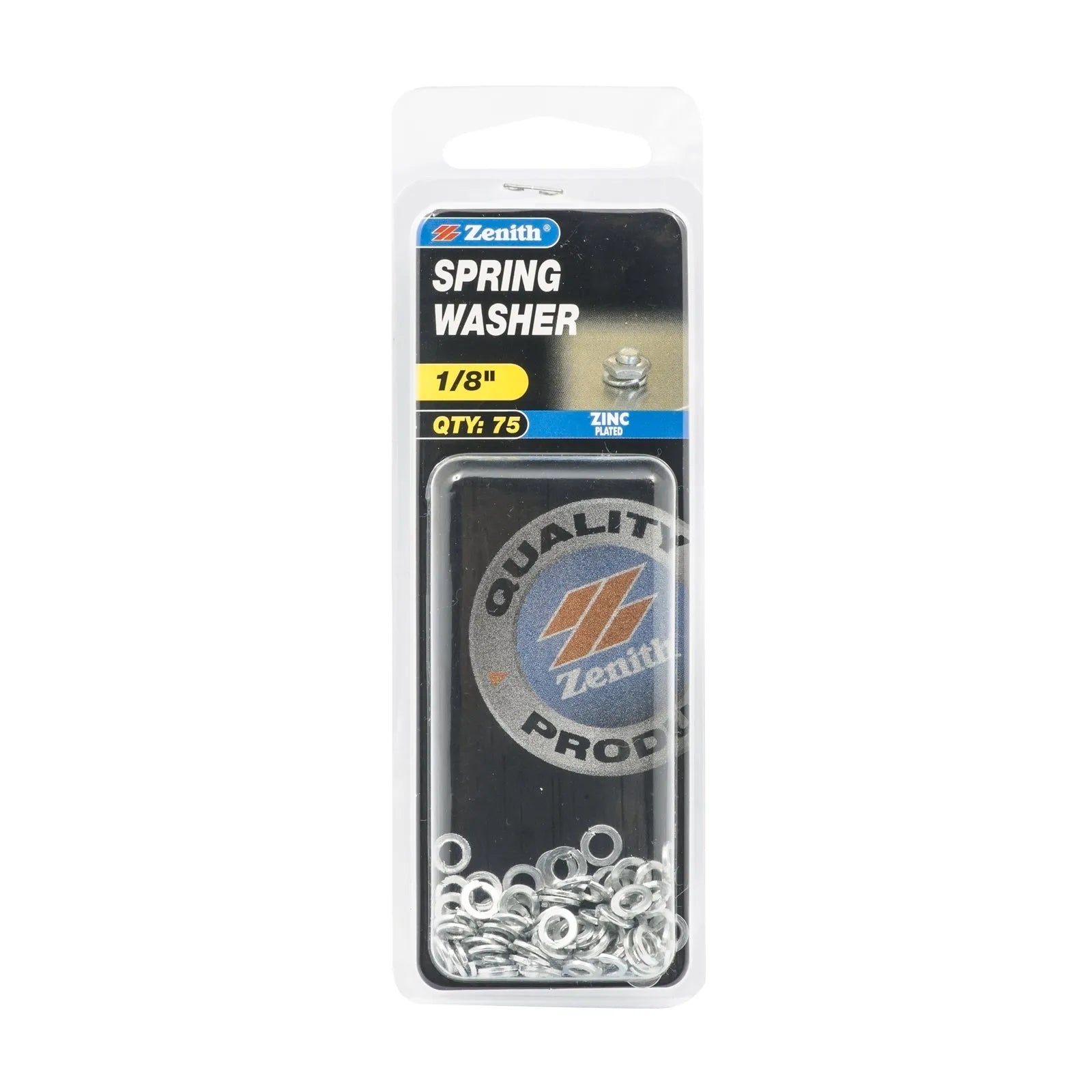 Zenith Spring Washer ZP 1/8" - 75 Pack