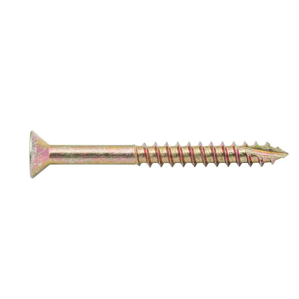 Zenith Timber Screws Countersunk Gold Passivated 10g x 50mm - 50 Pack