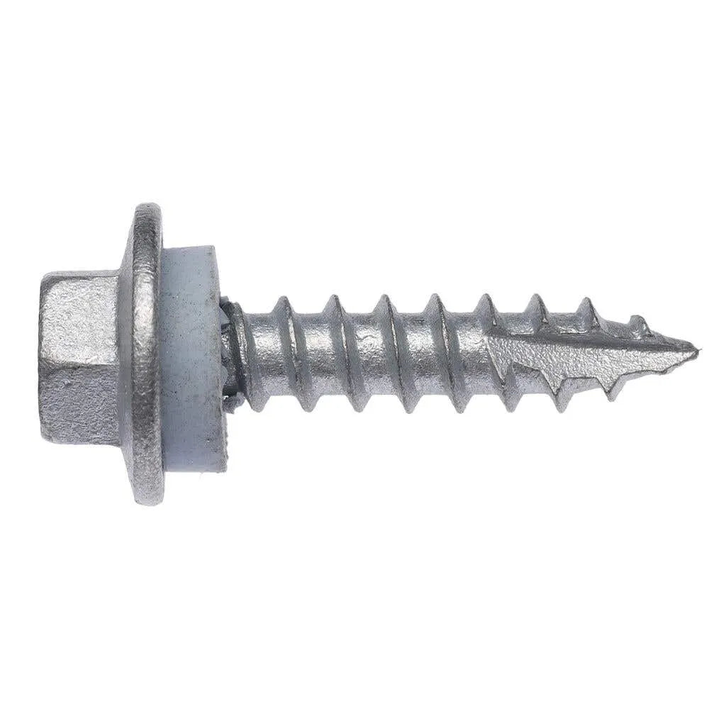 Zenith Timber Screws Hex with Seal Galv 12G x 25mm - 100 Pack