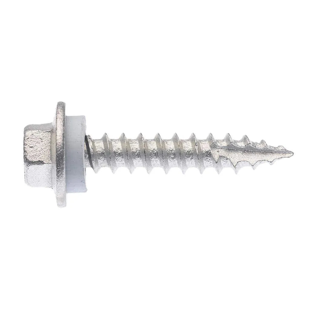 Zenith Timber Screws Hex with Seal Galv 12G x 30mm - 10 Pack