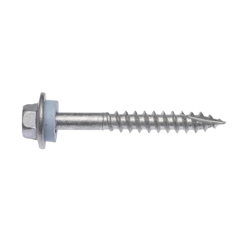Zenith Timber Screws Hex with Seal Galv 12G x 45mm - 100 Pack