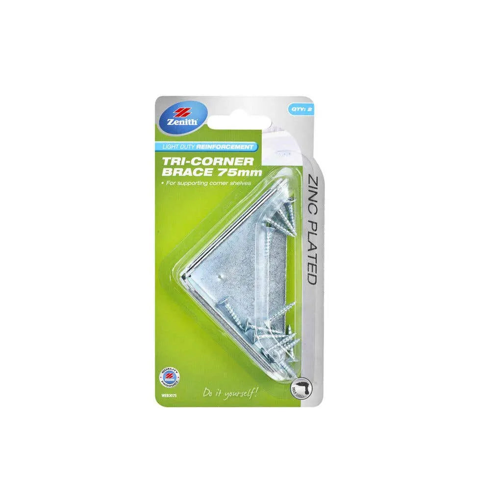 Zenith Tri Corner Brace ZP 75 x 20mm - 2 Pack