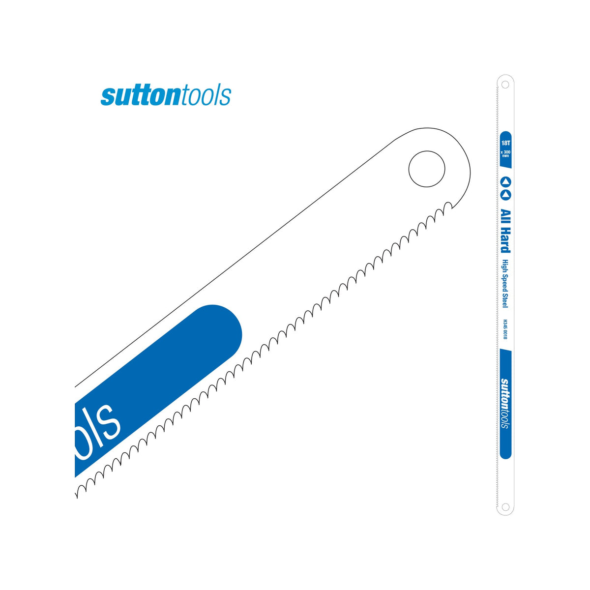 Sutton Blade H345 Hacksaw All Hard 300mm 18TPI 2pk