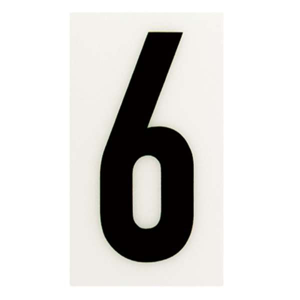 Sandleford 85mm White Self Adhesive House Number 6