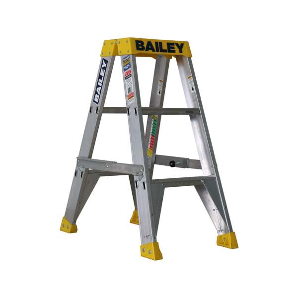 Bailey Pro Punchlock Double Sided Aluminium Ladder 150kg Industrial 3 Step