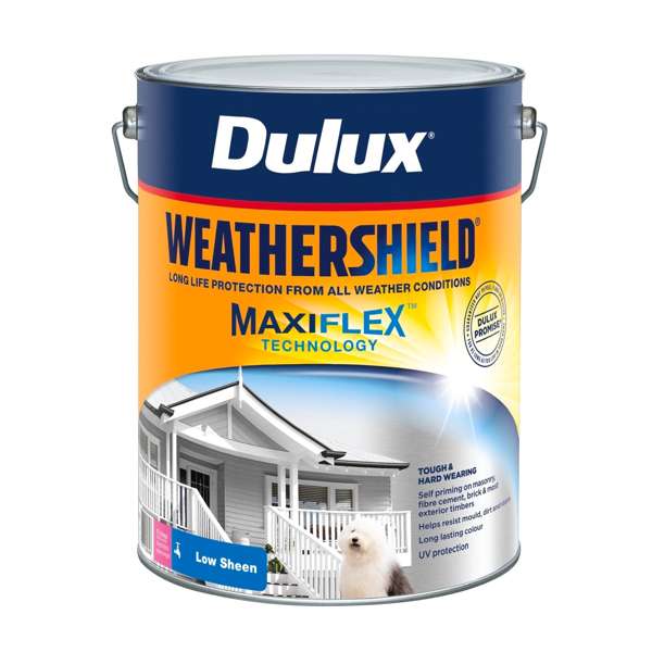 Dulux 10L Extra Bright Low Sheen Weathershield Exterior Paint