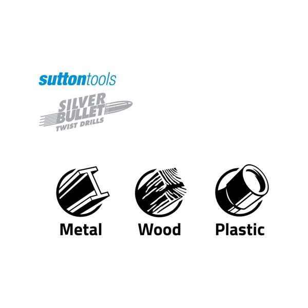 Sutton Tools 9/64" Silver Bullet Jobber Drill Bit - 10 Pack