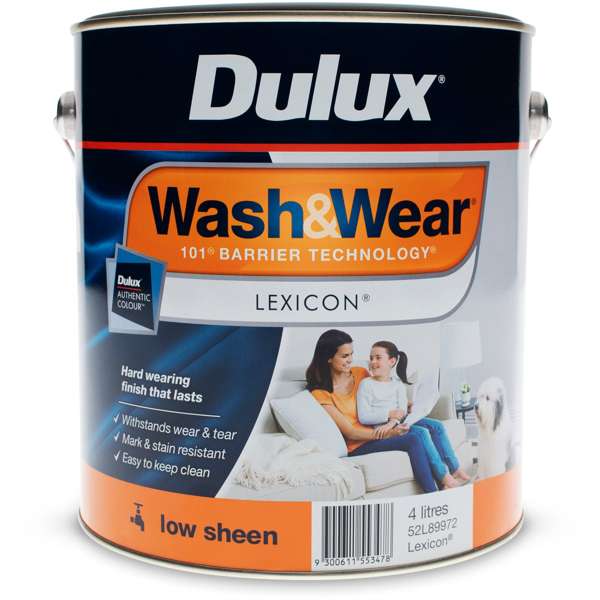 Dulux Wash & Wear Interior Low Sheen Lexicon 4L