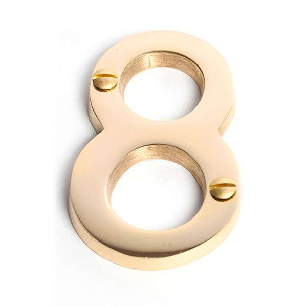 Sandleford 75mm Brass House Number 8