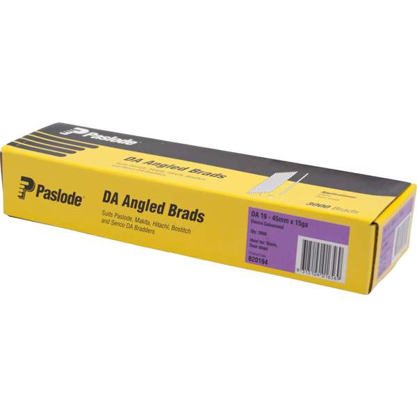 Paslode 45mm DA Angle Brad Nails - 3000 Pack