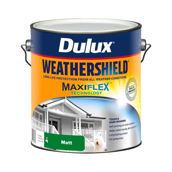 Dulux 4L Vivid White Matt Weathershield Exterior Paint