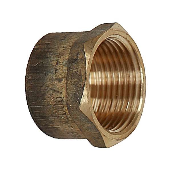 Brasshards Threaded Hex Cap Brass 15mm