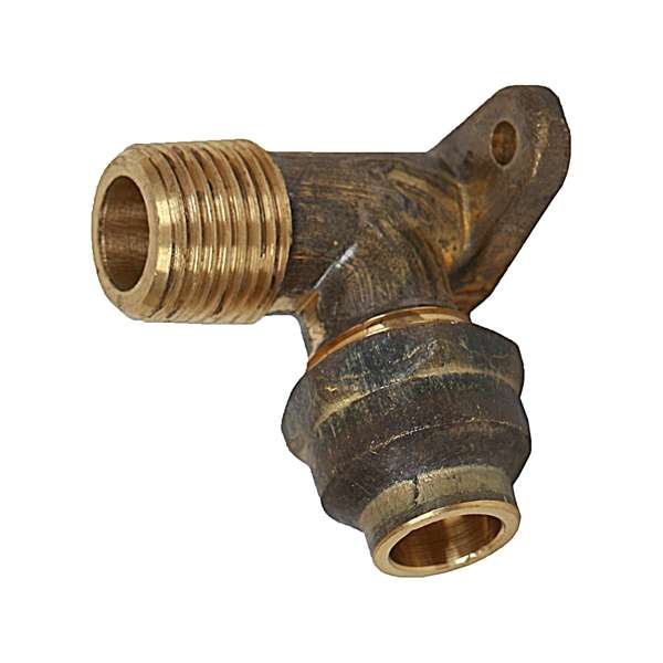 Brasshards Flared Compression Wall Elbow Brass 15mm Male x 15mm Compression