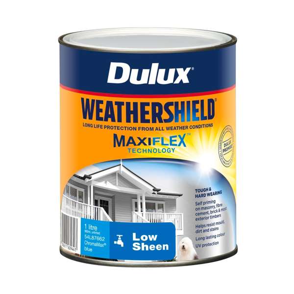 Dulux 1L Blue Low Sheen Weathershield Exterior Paint