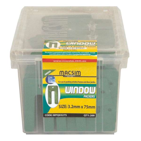 Macsim Window Packers Green 3.2 x 75mm - Box of 200