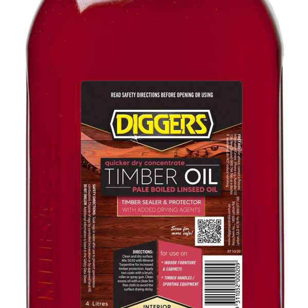 Diggers Linseed Oil Pale Boiled 4L