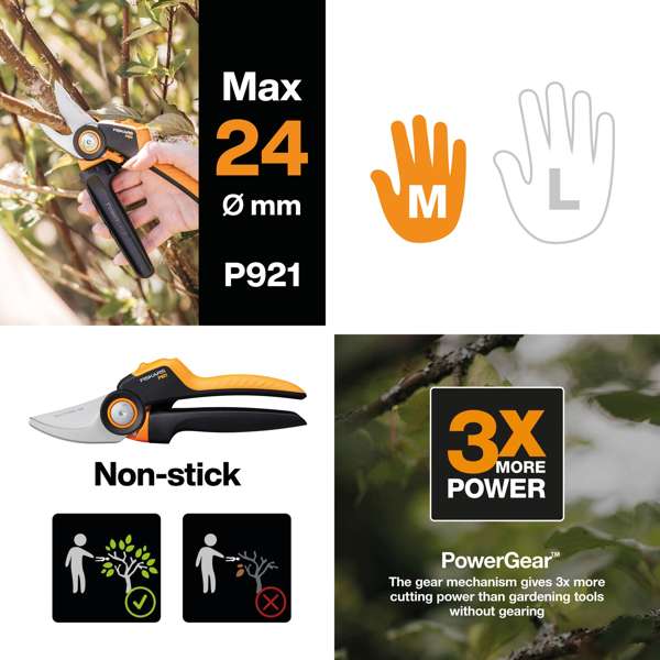 Fiskars Powergear X Secateurs Bypass